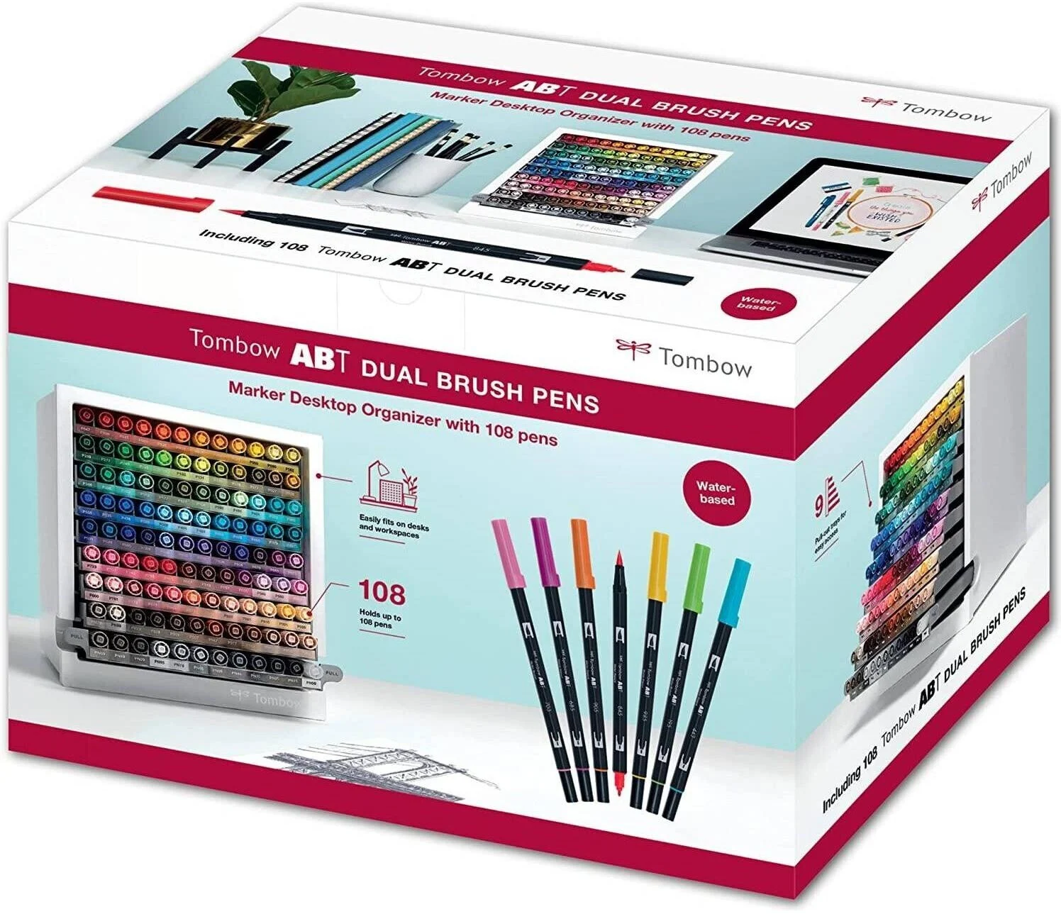tombow malstifte abt dual brush pen organizer mehrfarbig 108